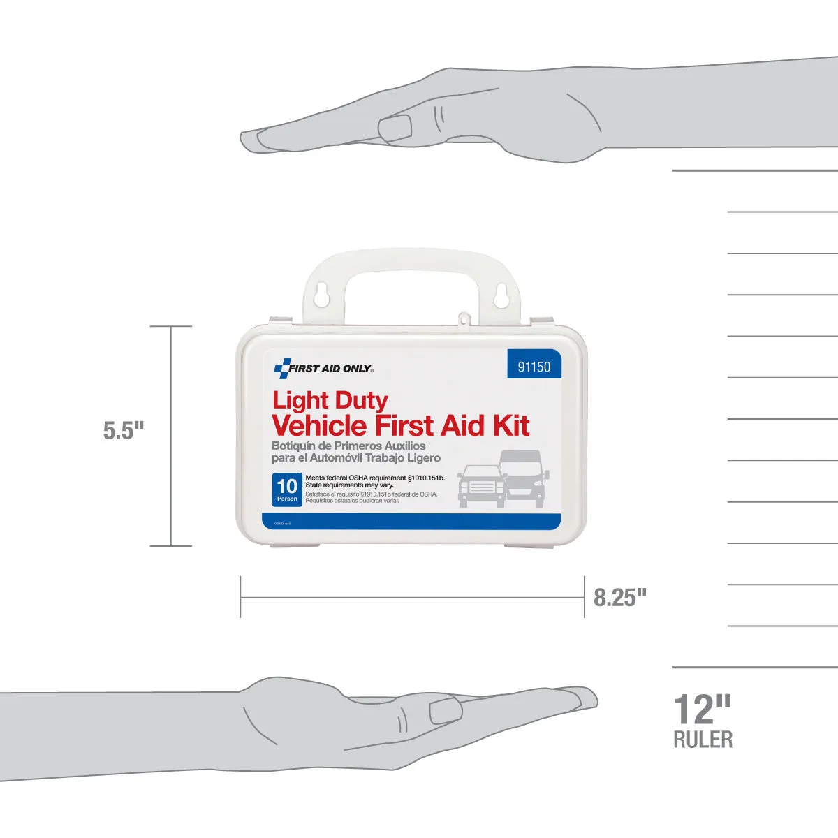 First Aid Only 10-Person Plastic Light Duty Vehicle førstehjelpsskrin 89 deler