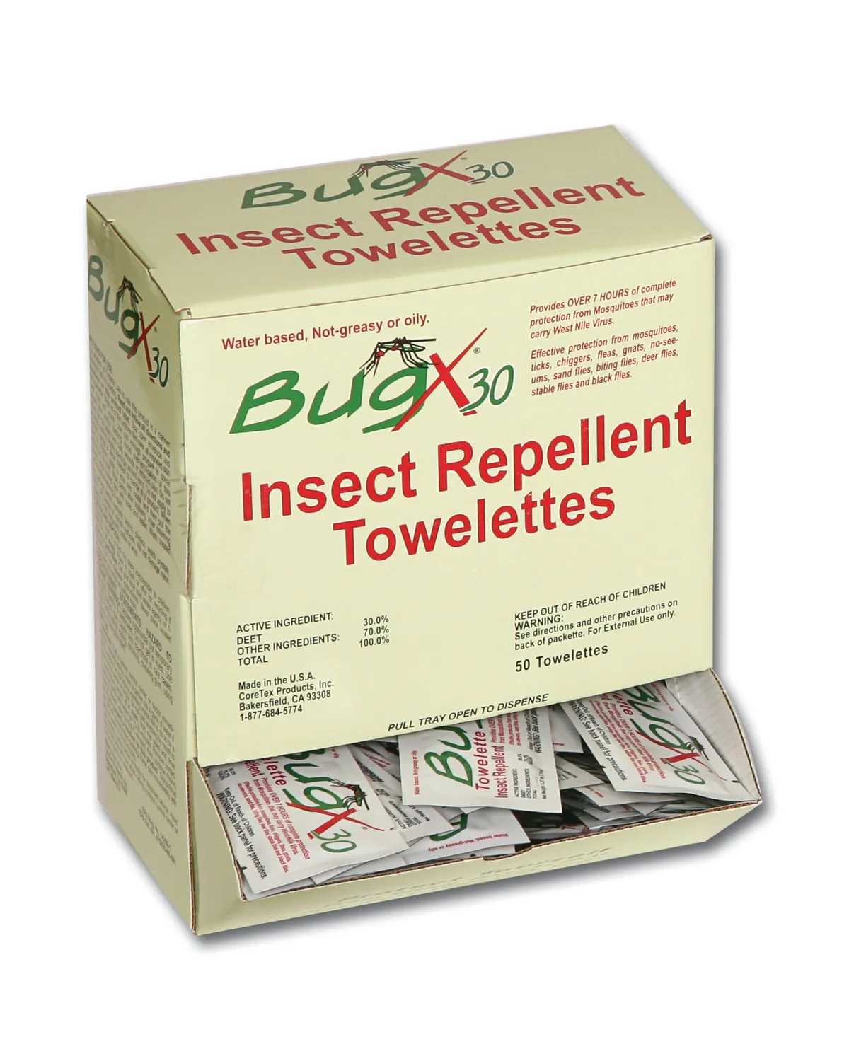 First Aid Only BugX30 myggservietter DEET 50 stk 30%