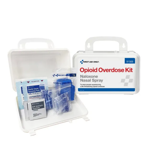 First Aid Only Opioid Overdose førstehjelpssett plast 2 spray