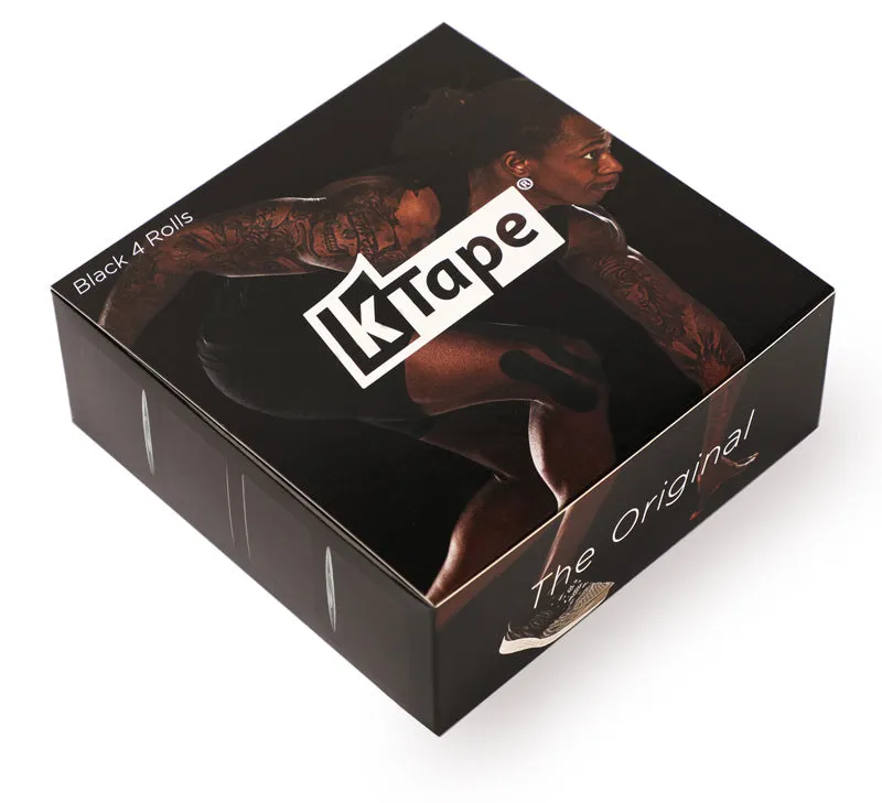 K-tape kinesiologitape 4x5m svart profesjonell