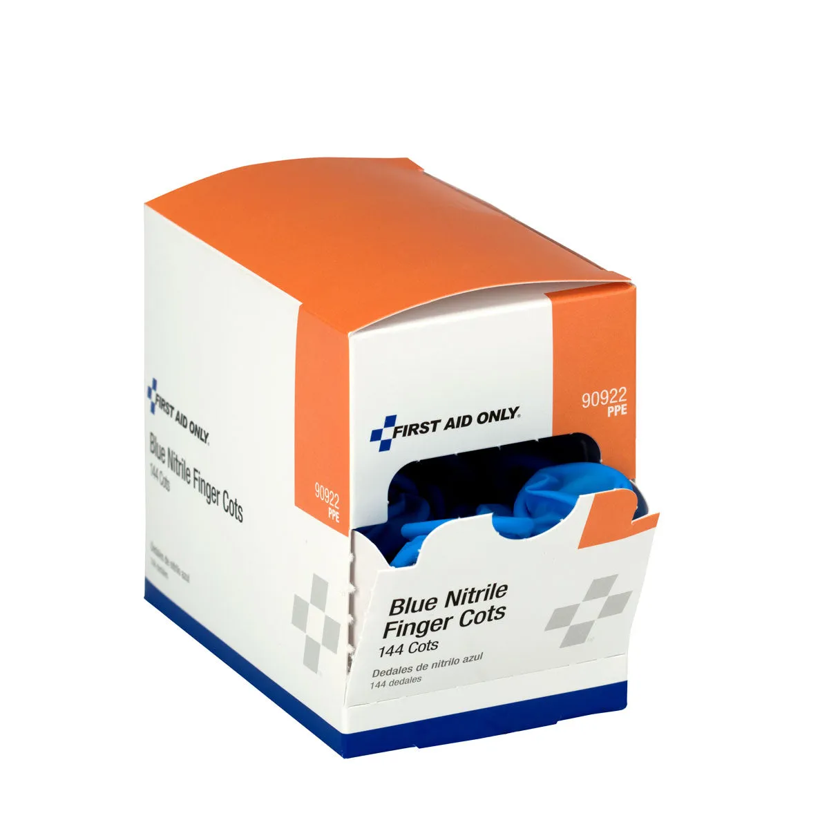 First Aid Only fingerhetter nitril large 144 stk blå