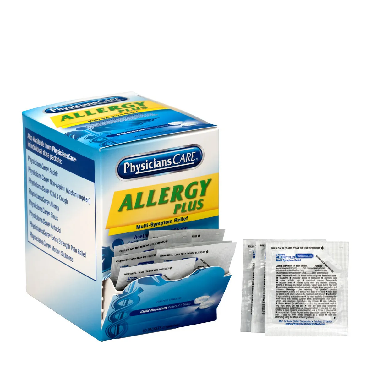 PhysiciansCare Allergy Plus allergitabletter 50 doser