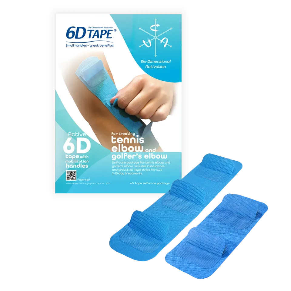 6D Tape tennisalbue kinesiologitape blå 6 deler