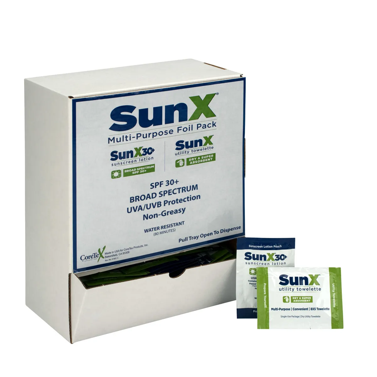First Aid Only SunX30 solkrem SPF30 kombipakke 50 stk
