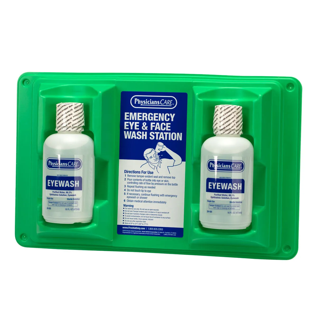 First Aid Only Eyewash Station øyeskyll 2x473 ml vegg