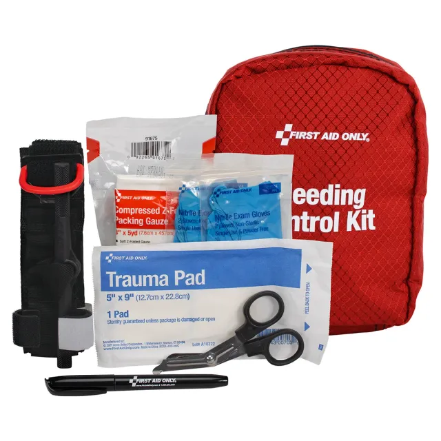 First Aid Only Bleeding Control blødningssett stoffveske