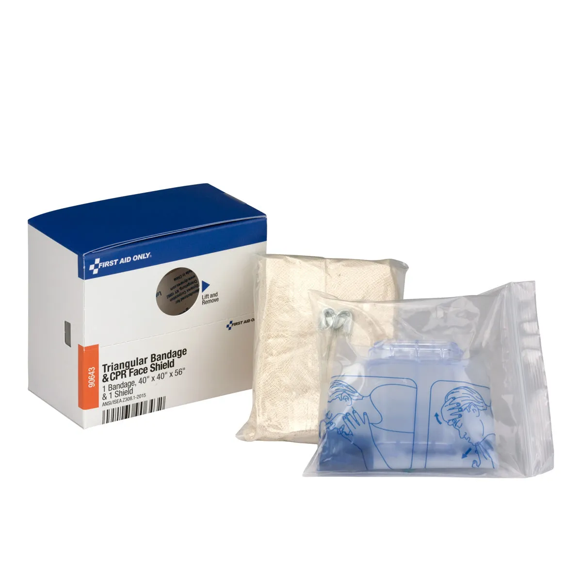 First Aid Only SmartCompliance trekantbandasje + CPR-maske