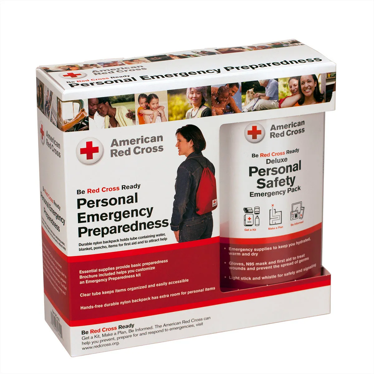 First Aid Only Red Cross Deluxe beredskapssekk ryggsekk