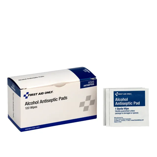 First Aid Only Alcohol Wipes spritservietter 100 stk 70%