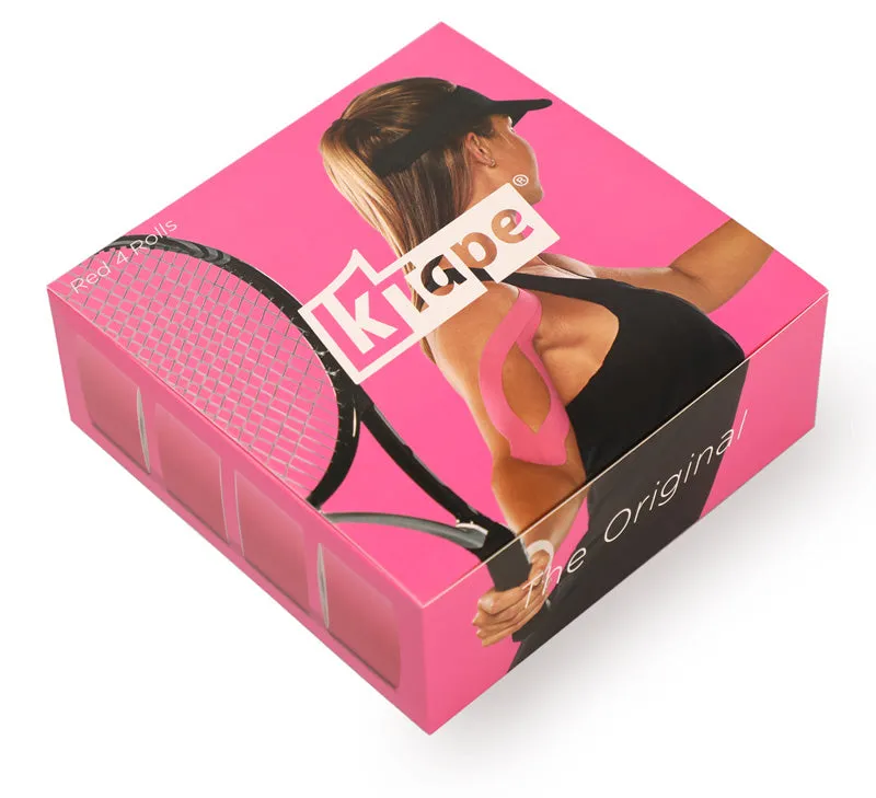 K-tape kinesiologitape 4-pakning rød 5 cm x 5 m